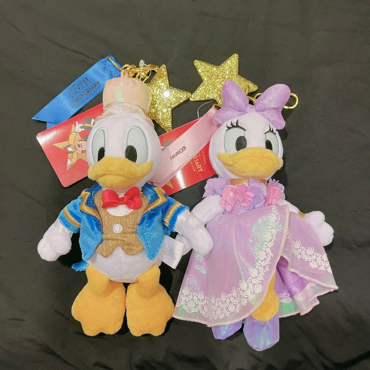 ディズニーストア 25周年 ドナルド デイジー ぬいぐるみキーチェーン