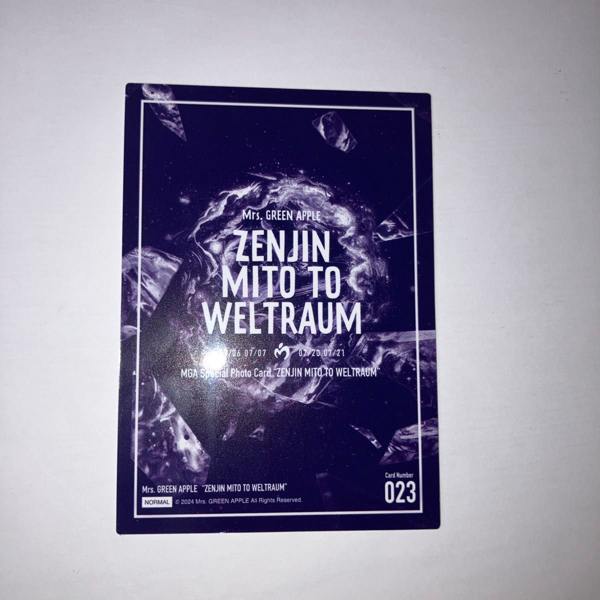 ミセスグリーンアップル 大森元貴 直筆サイン フォトカード ゼンジン