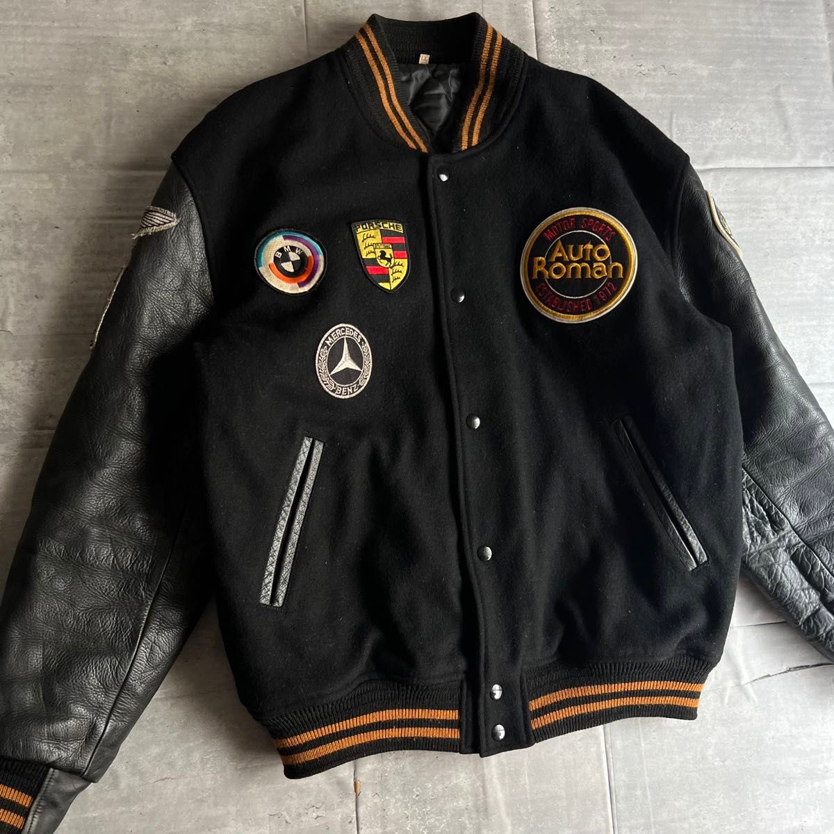 Auto Roman オートローマン 16th スタジャン 袖レザー XLサイズ｜Yahoo