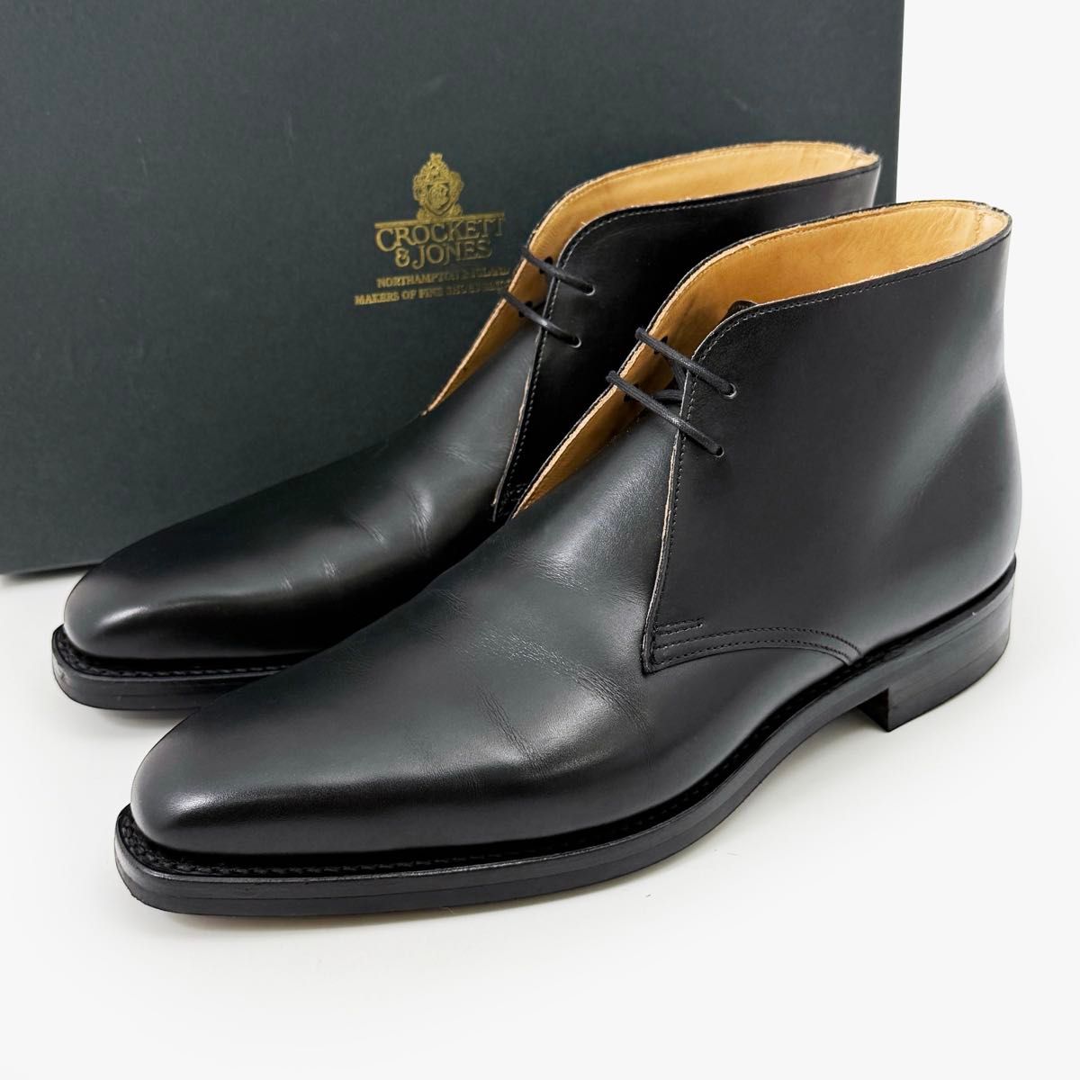極美品 クロケット&ジョーンズ テットベリー チャッカブーツ ブーツ 黒