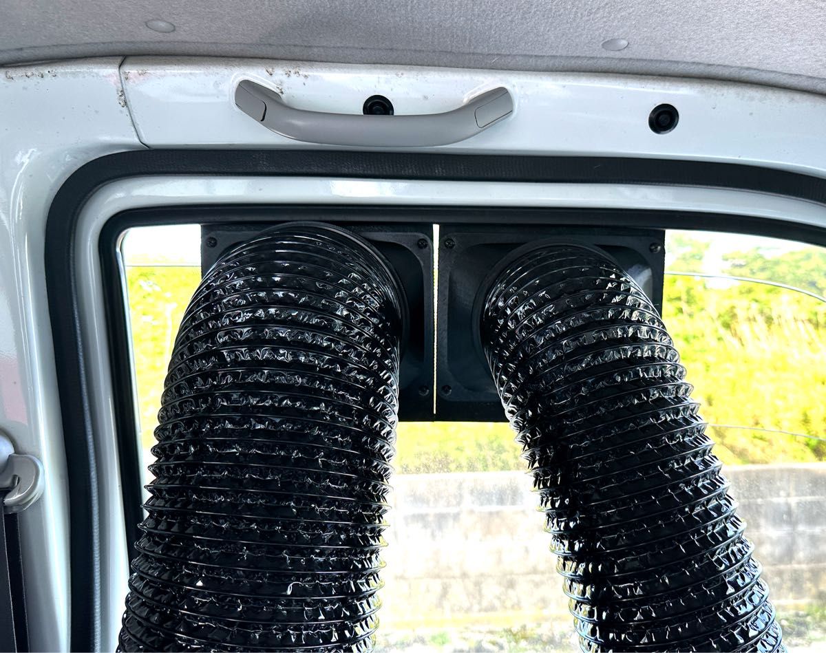 大口径Ver】EcoFlow WAVE 3 自作排気吸気ダクト ネット付き エコフロー