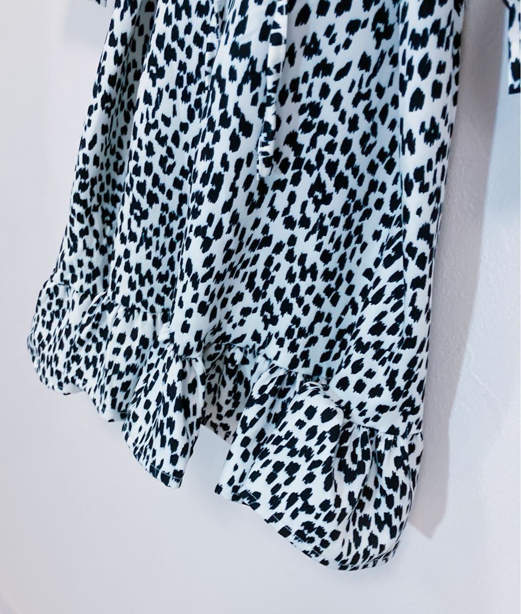 グレイルGRLレオパード柄フリルミニワンピース レディースMサイズ