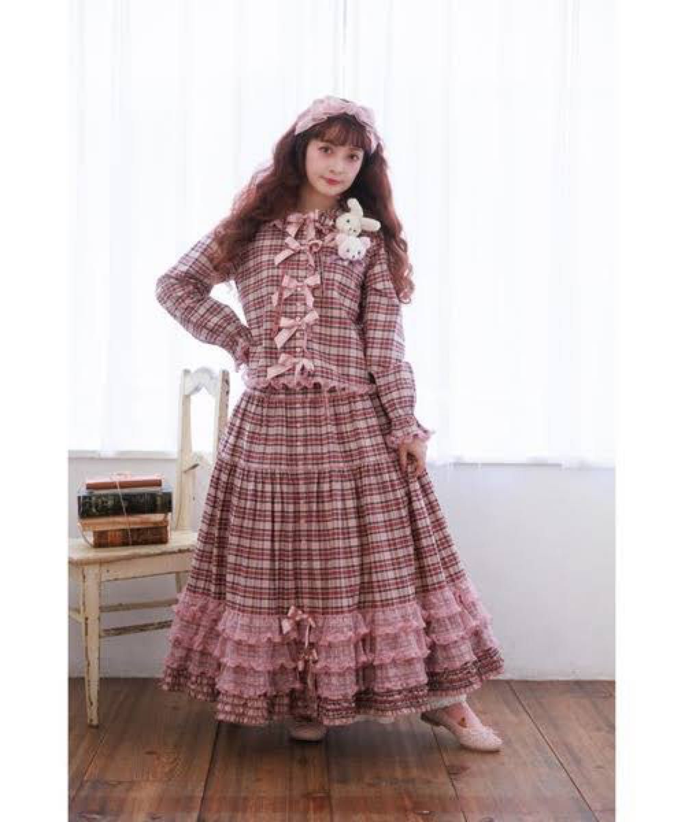 PINK HOUSE チェックフードブラウス aoki misako 青木美沙子 コラボ