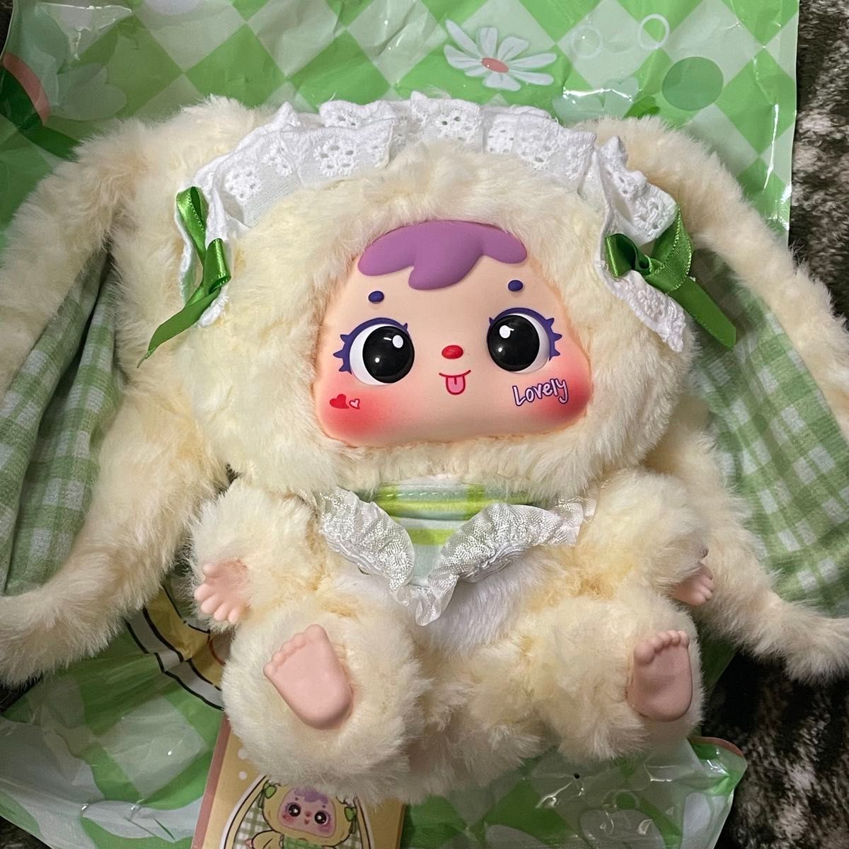 大人気 三小毛 Samuel 可愛い 海外輸入 うさぎ 緑 レモン 黄色 レモン