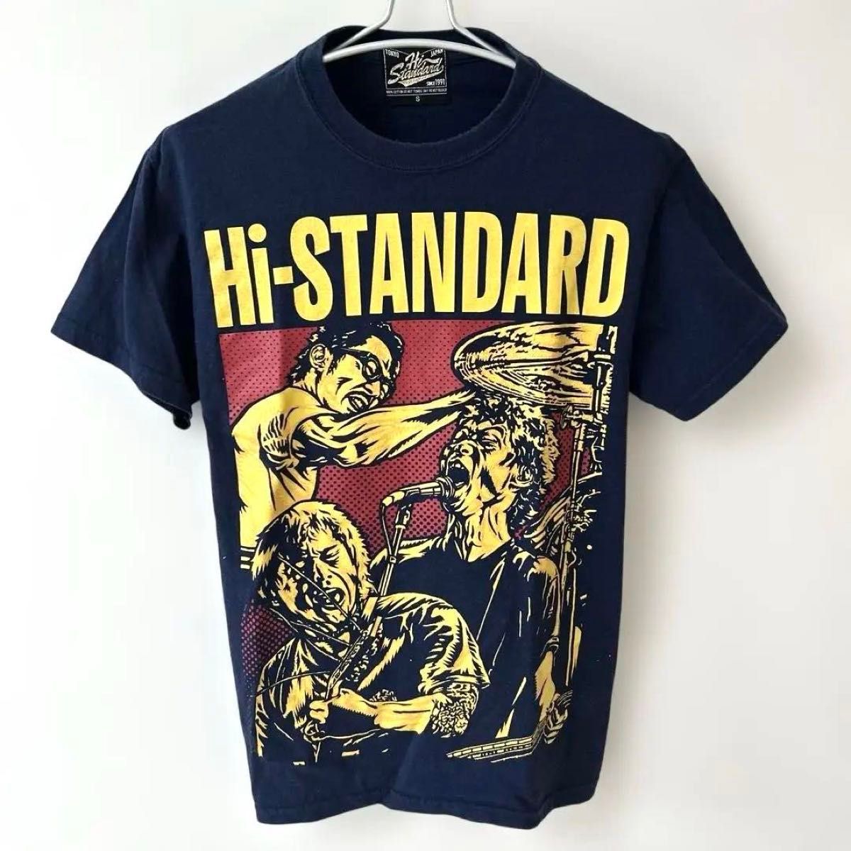 Hi-STANDARD Tシャツ ネイビー S バンドTシャツ ハイスタ 半袖｜Yahoo