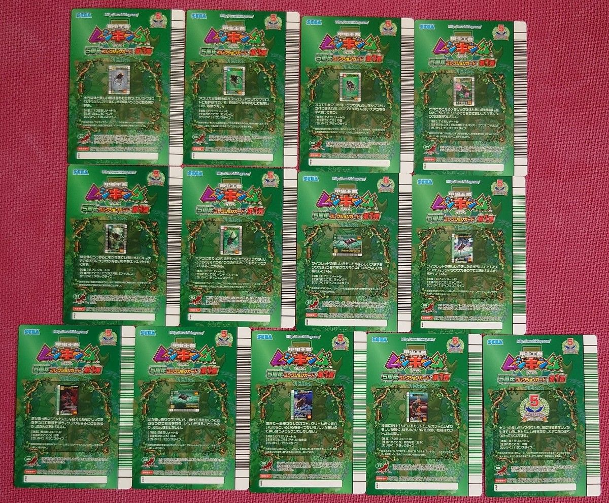 超希少 未使用 ムシキング 5周年コレクションカード 第1弾 109種類