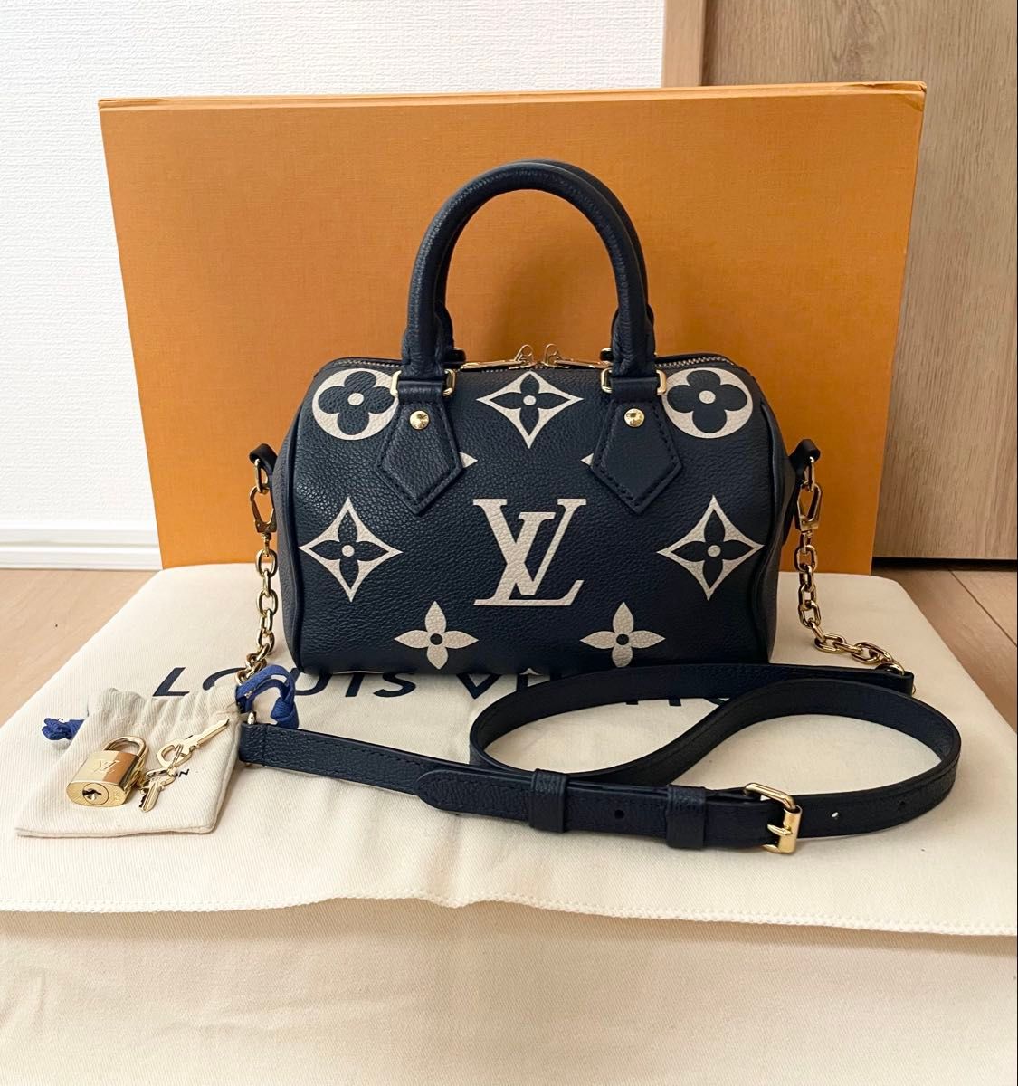 RFID 正規品 ルイヴィトン スピーディ20 バンドリエール アンプラント