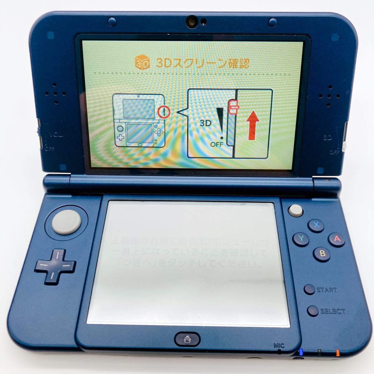 極美品 New NINTENDO 3DS LL メタリックブルー タッチペン 専用ケース