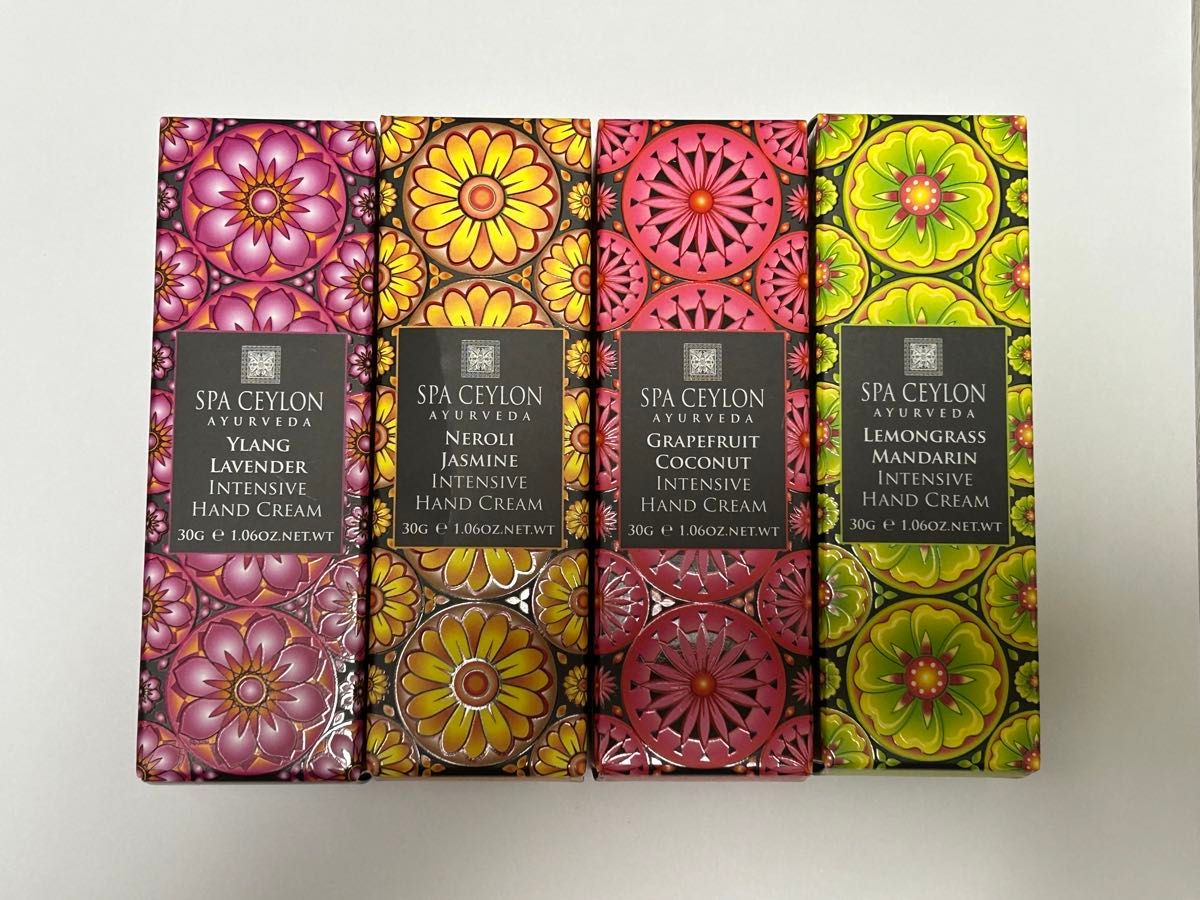スパセイロン ハンドクリーム SPA CEYLON スリランカ 30g 4個セット