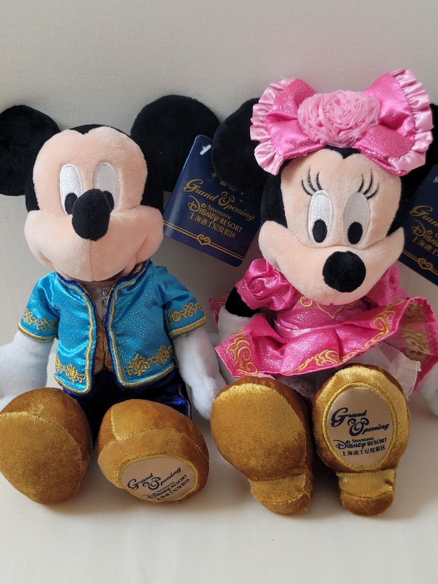 オープン記念 上海ディズニー ミッキー ミニー ぬいぐるみ ペア グッズ
