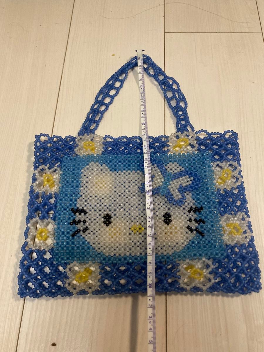 早い者勝ち キティ ビーズバッグ レトロ レア 平成 ちょうちょ