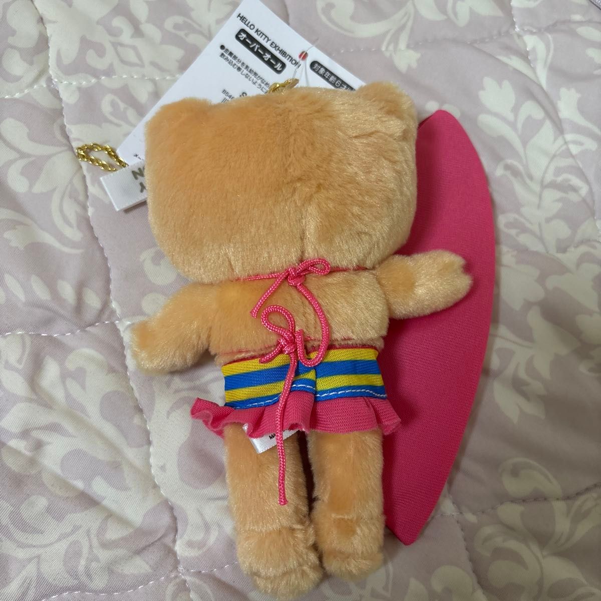 ハローキティ□夏が好き 日焼け 浮輪 水着 ハイビスカス ファスナー