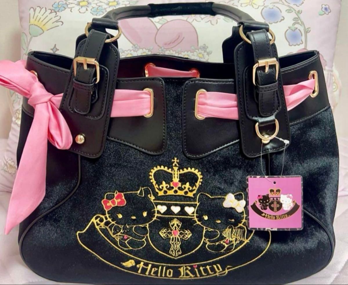 ハローキティ SPINNS 天使小悪魔シリーズベロアバッグ｜Yahoo!フリマ