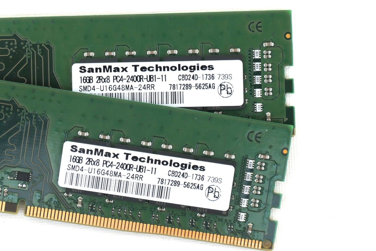 SanMax DDR4-2400 16GB 2本 32GBセット 動作確認済｜Yahoo!フリマ（旧