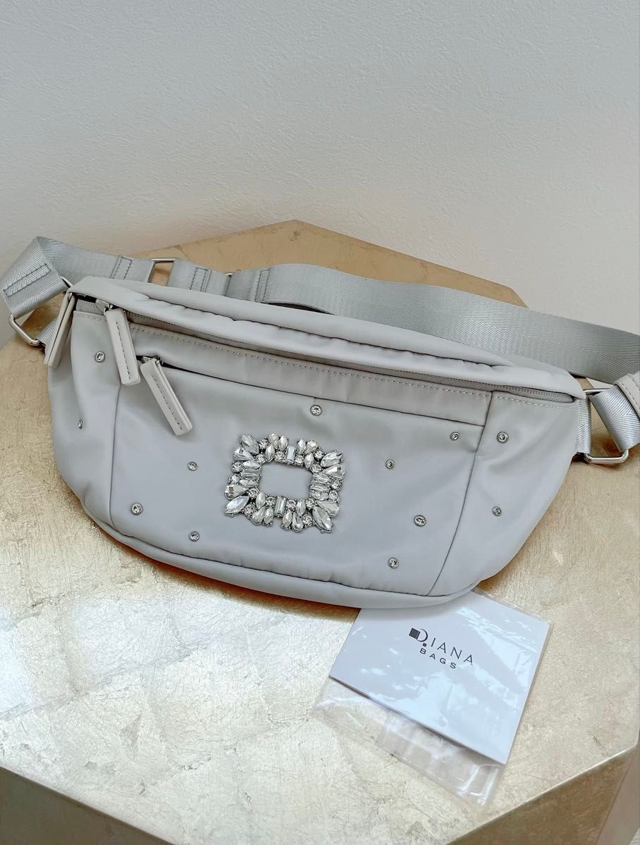 DIANA ダイアナ ビジューがキラリ 華やかボディバッグ｜Yahoo!フリマ