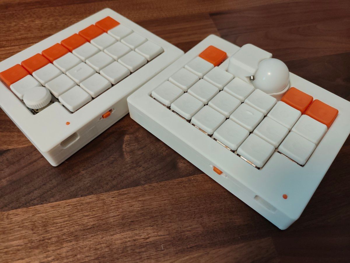 Orbee トラックボール ロープロファイル 無線分割キーボード zmk
