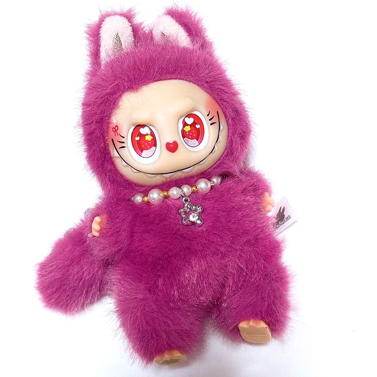 1点のみ ピンク いちご ぬいぐるみキーホルダー ぬいぐるみ LABUBU