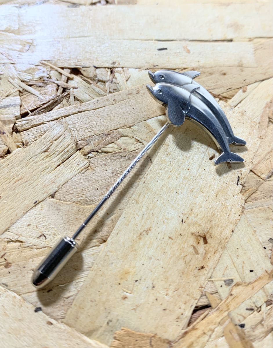 GEORG JENSEN ジョージジェンセン 129 ドルフィン ピンブローチ イルカ