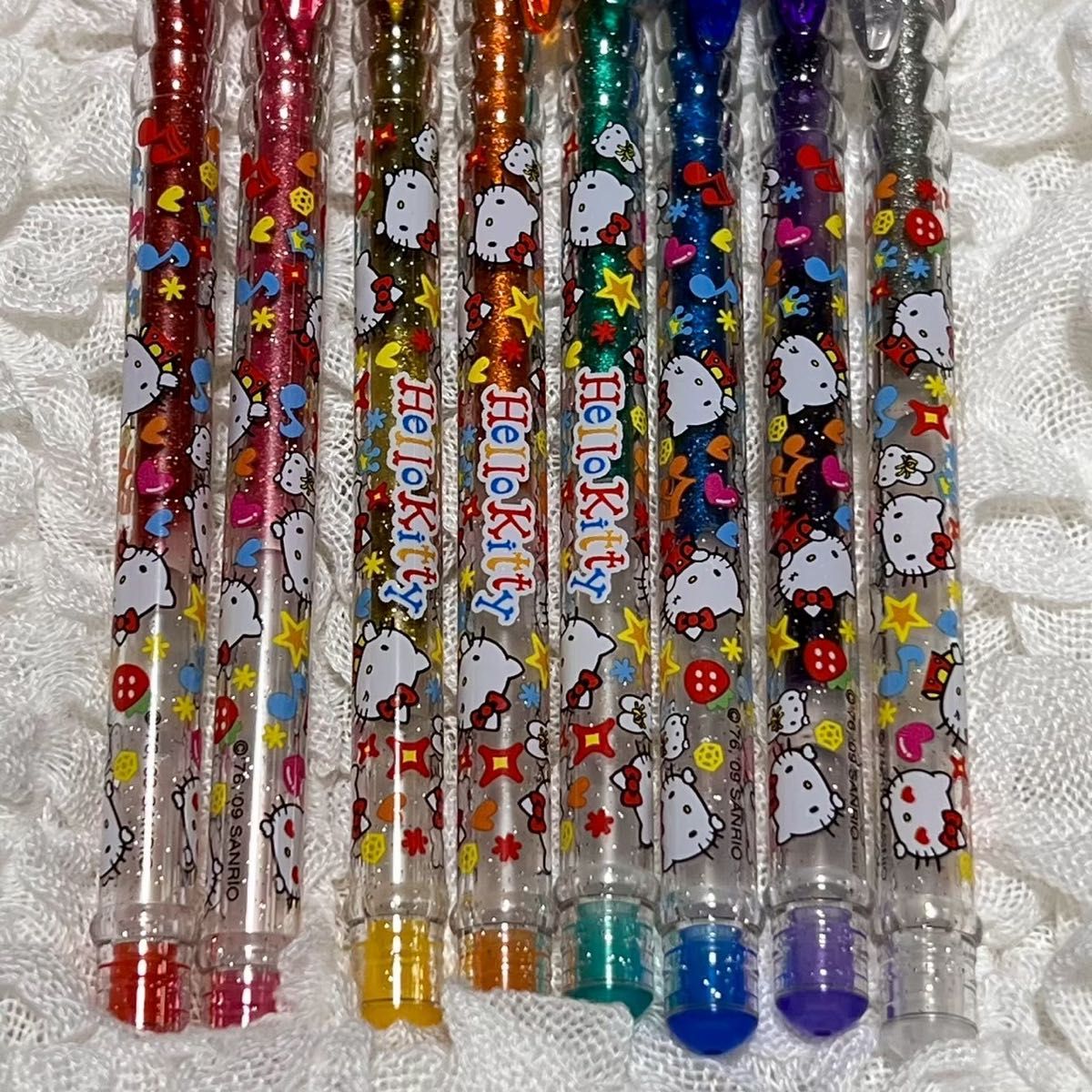 価格相談× ハローキティ カラーペン ラメペン 8本セット 激レア 2009年