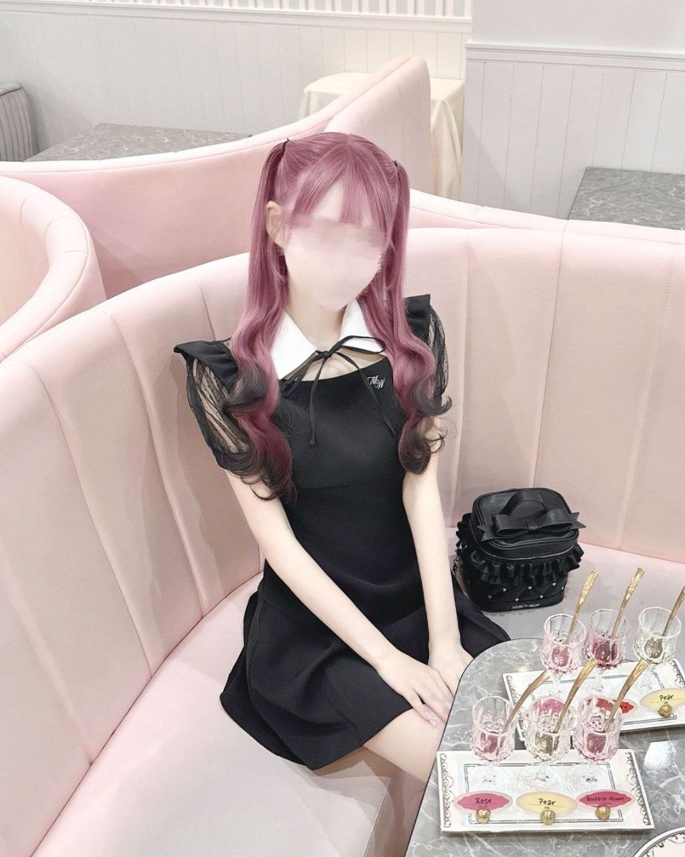 ミシェルマカロン イモ ドットチュールカラーワンピース XSサイズ