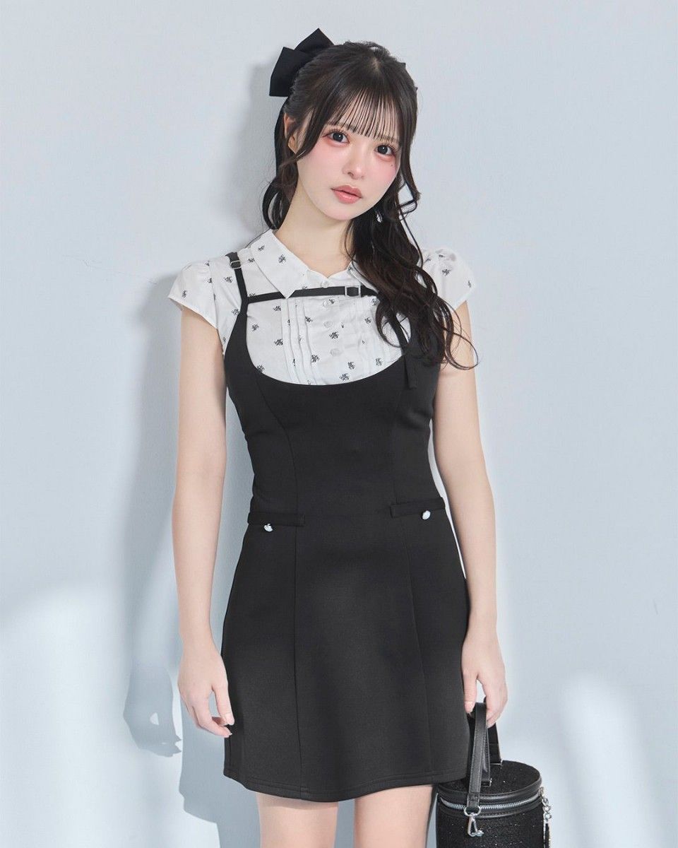 ミシェルマカロン シャツセットキャミワンピ―ス フリーサイズ｜Yahoo