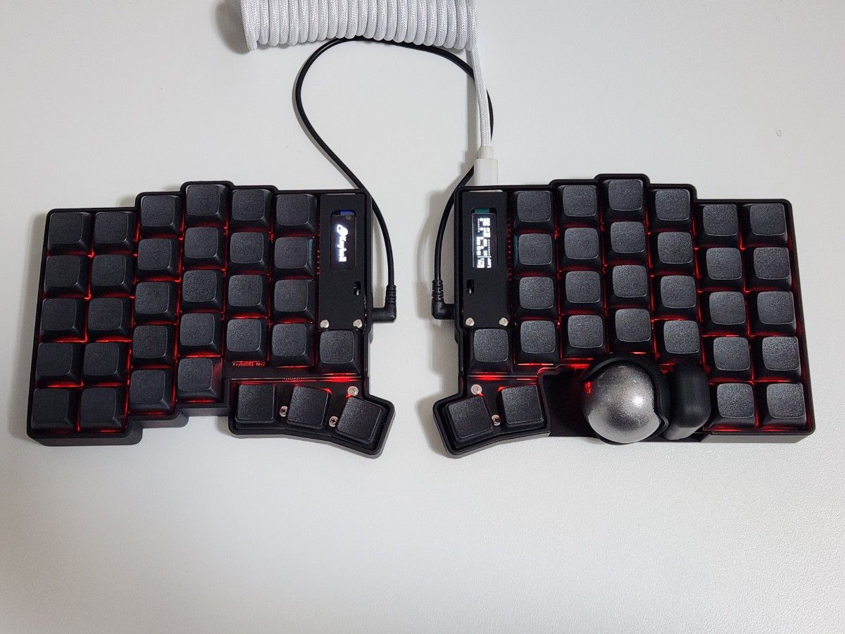 keyball61 完成品 自作キーボード 左右分割 RGB ブラック｜Yahoo