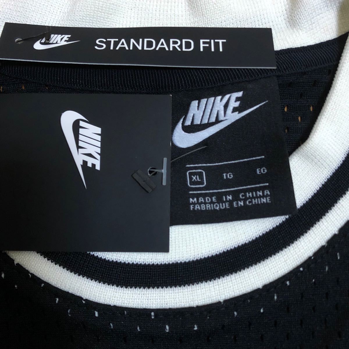 新品未使用】【希少】 ナイキ 筆記体ロゴ メッシュTシャツ XL 黒 ゆる