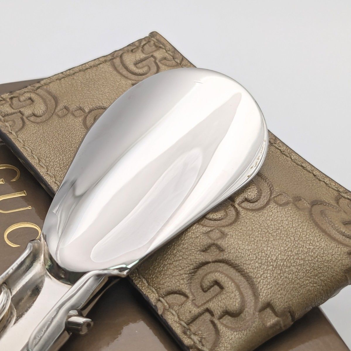 ほぼ未使用 グッチ GUCCI 折り畳み シューホーン 靴べら レザーケース