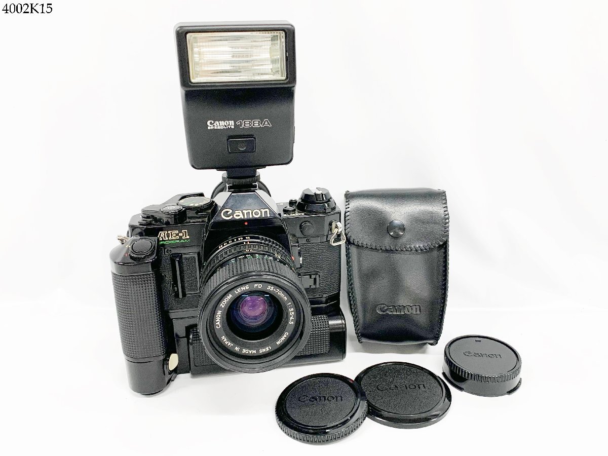 Canon AE-1 フィルムカメラ、Canon 188Aフラッシュ Pair Of Canon