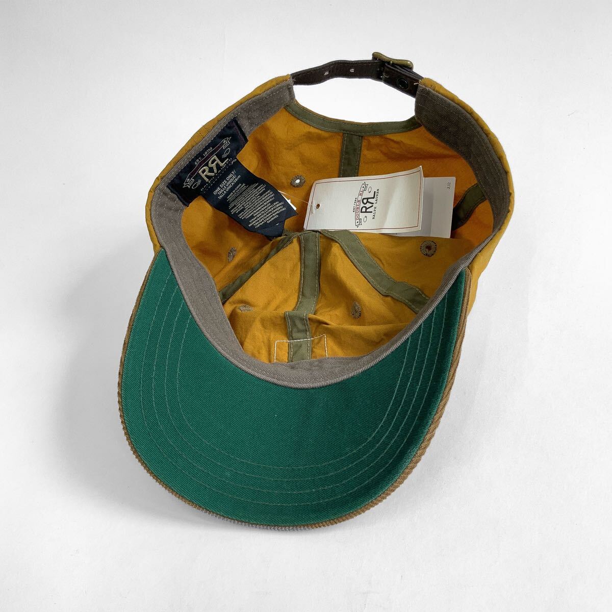 完売品 25SS 新品 RRL コーデュロイビル オイルクロス ボール キャップ