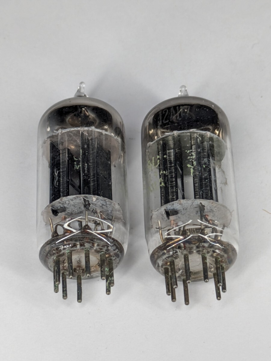 SYLVANIA 12AU7 ブラックプレート スクエアゲッター 2本 測定データ