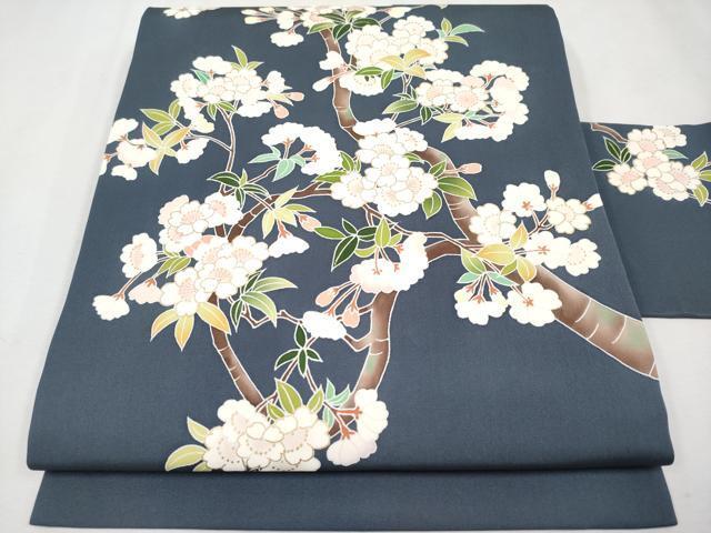 Yahoo!オークション - 平和屋本店 極上 塩瀬 九寸名古屋帯 枝桜文 金彩