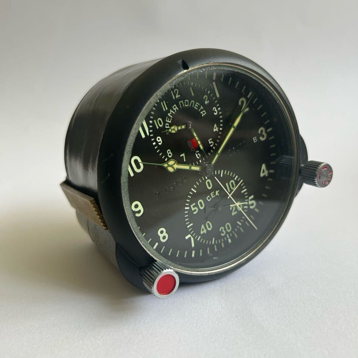 稼動品 ソ連 ソビエト ミグ パネルクロック コックピットクロック АЧС