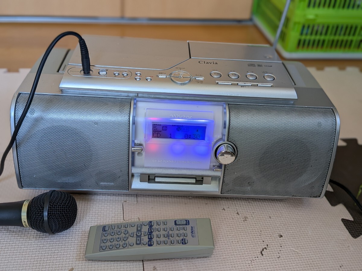 Yahoo!オークション - victor rc-z25md CD/MDラジカセ rc-l1MD マイク