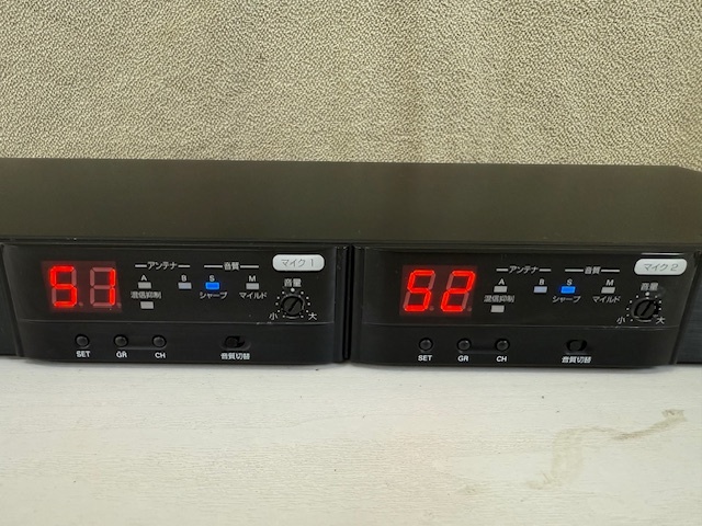 通電確認済み 第一興商 DAM 電波式ワイヤレスマイク DWR-1000 USED
