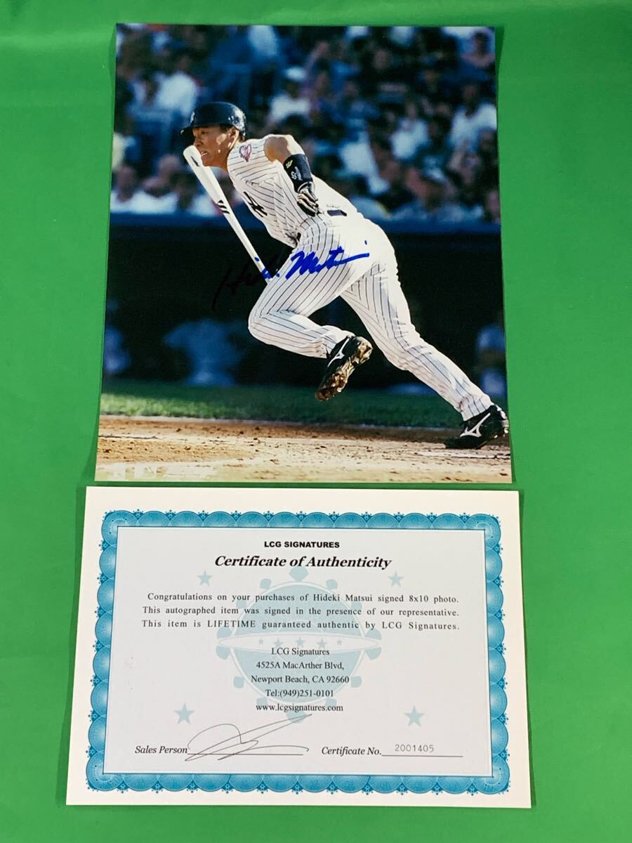 MLB ニューヨーク・ヤンキース 松井秀喜 ＃55 直筆サイン入り フォト