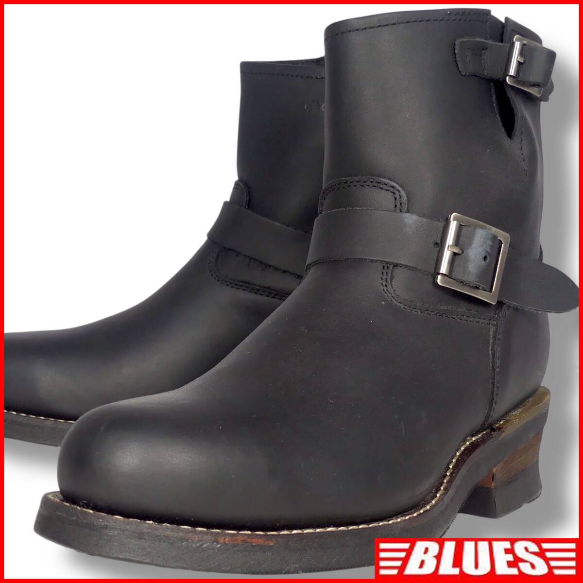 即決 CEDAR CREST 27cm エンジニアブーツ 黒 セダークレスト レザー 本