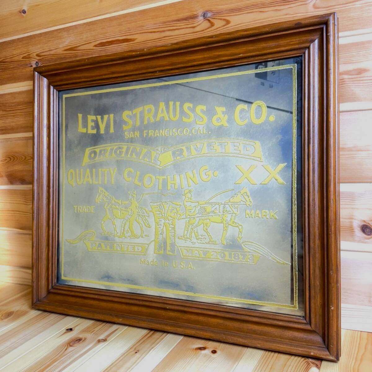 LEVI'S リーバイス 1973年 パブミラー 大型 ビンテージ 看板 店舗