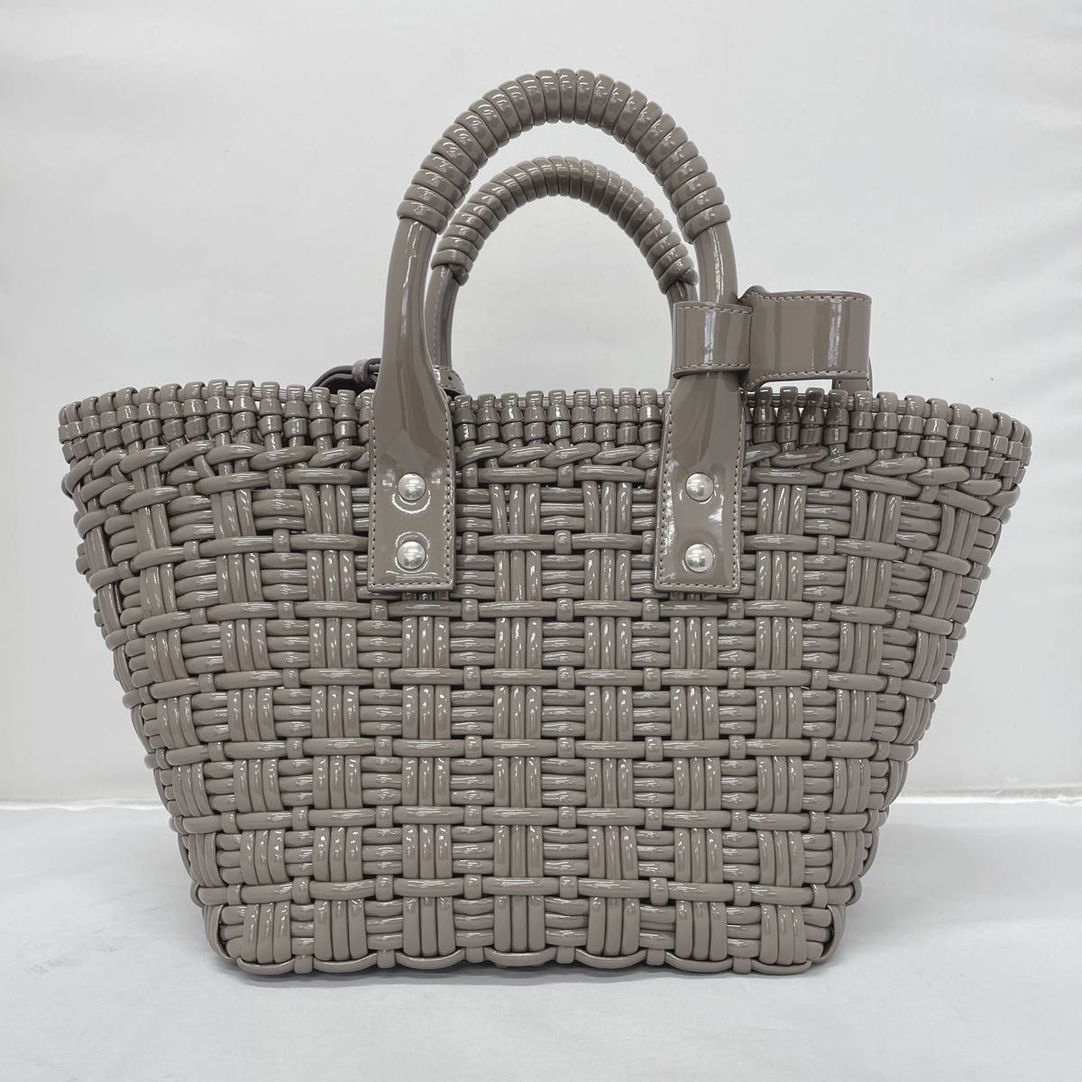 BALENCIAGA バッグ グレー ビストロバスケットXS かごバッグ 2way