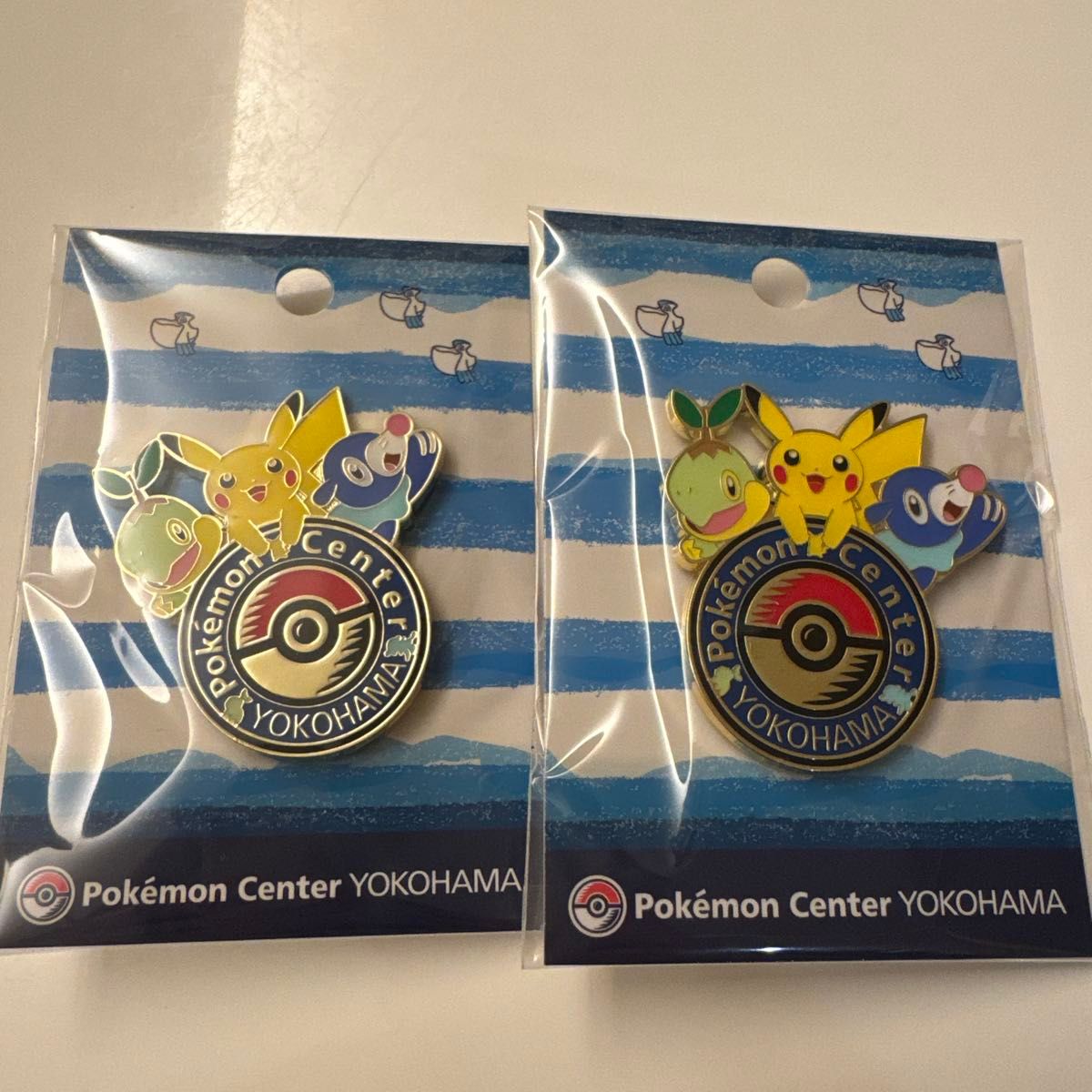 ポケモンセンター横浜 限定 ロゴピンズ ヨコハマ 新品未使用品 2個