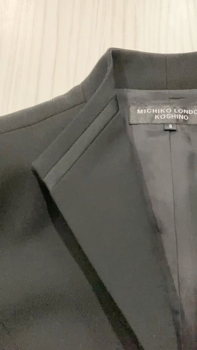 1134】アナイ ツィードクルージャケット 濃紺 ピンク 34 小さいサイズ