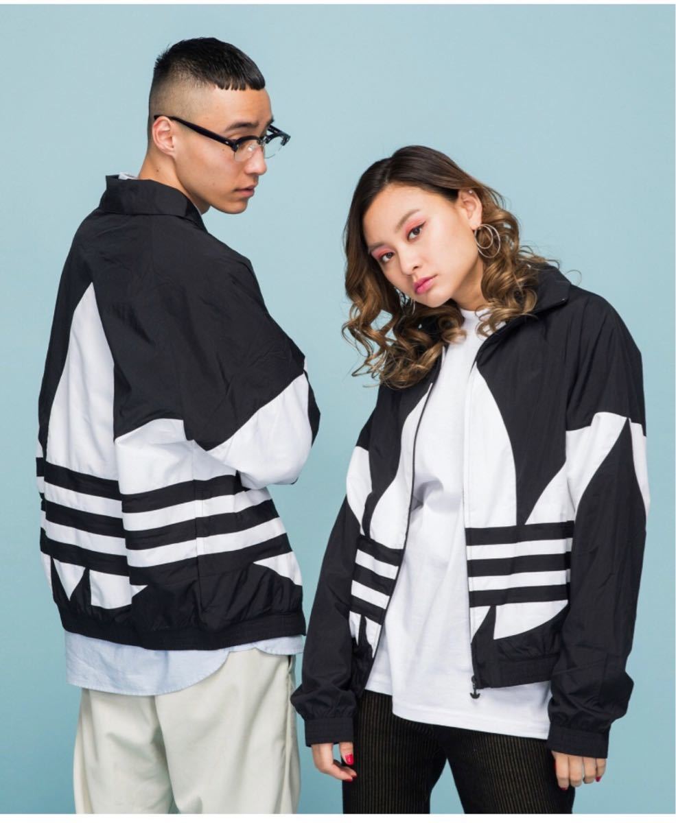 adidas ビッグトレフォイル トラックトップ ナイロンジャケット