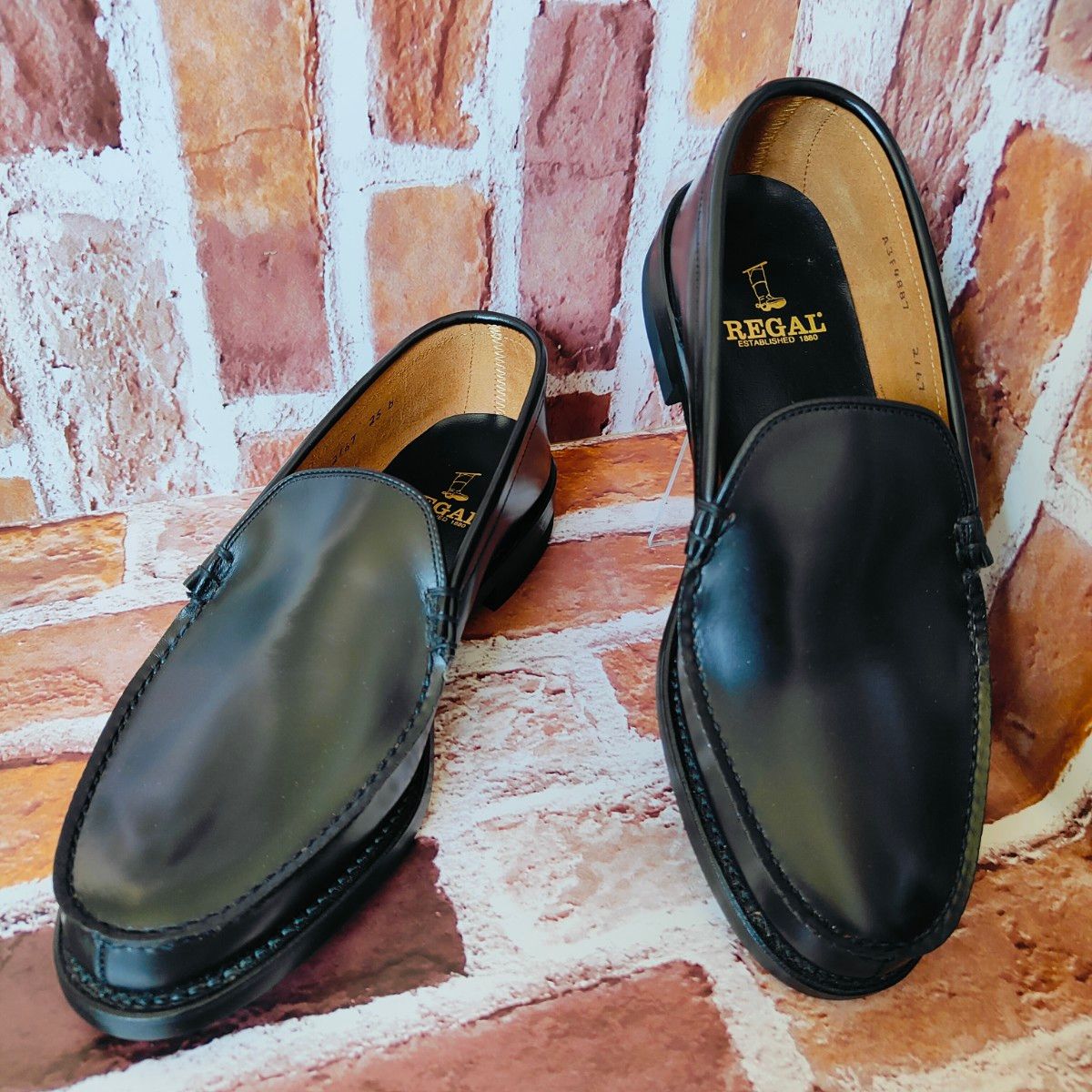 未使用級】 REGAL 2167 （25） コブラヴァンプ ローファー 黒 リーガル