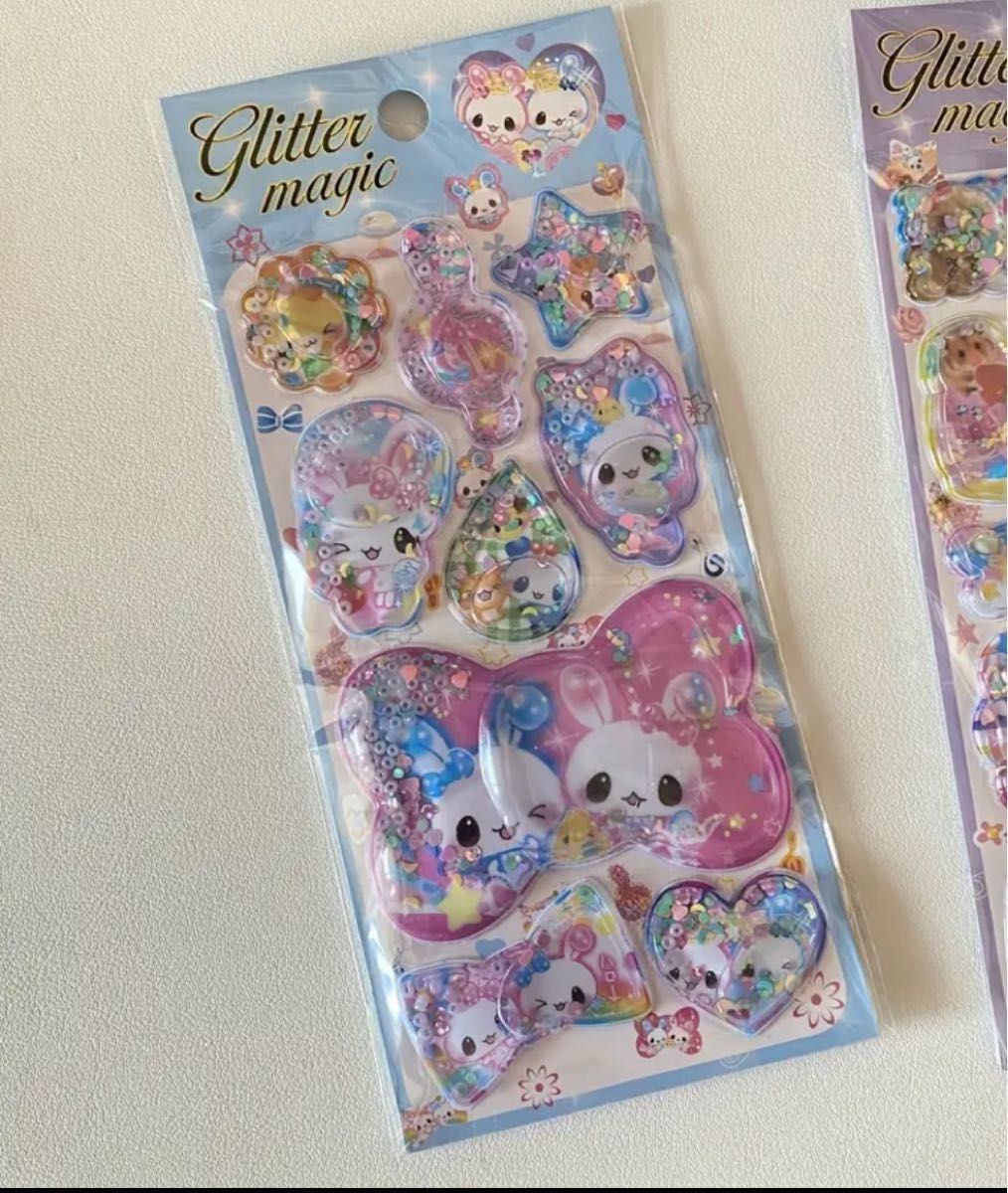 平成レトロ ウォーターシール シャカシャカシール うさぎ レア シール