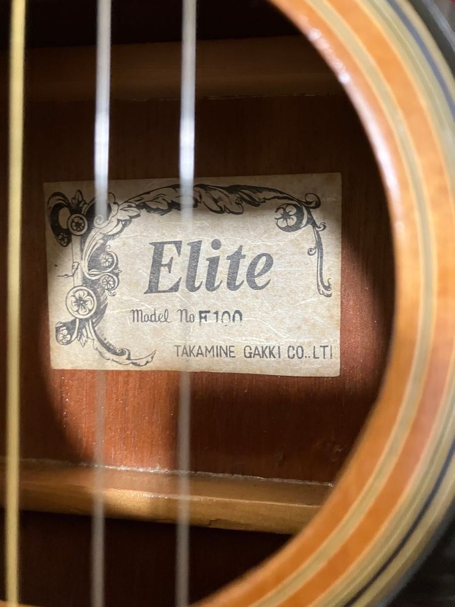 Takamine Elite F100 小ぶり薄型アコギ 比較的きれい ペグ分解清掃