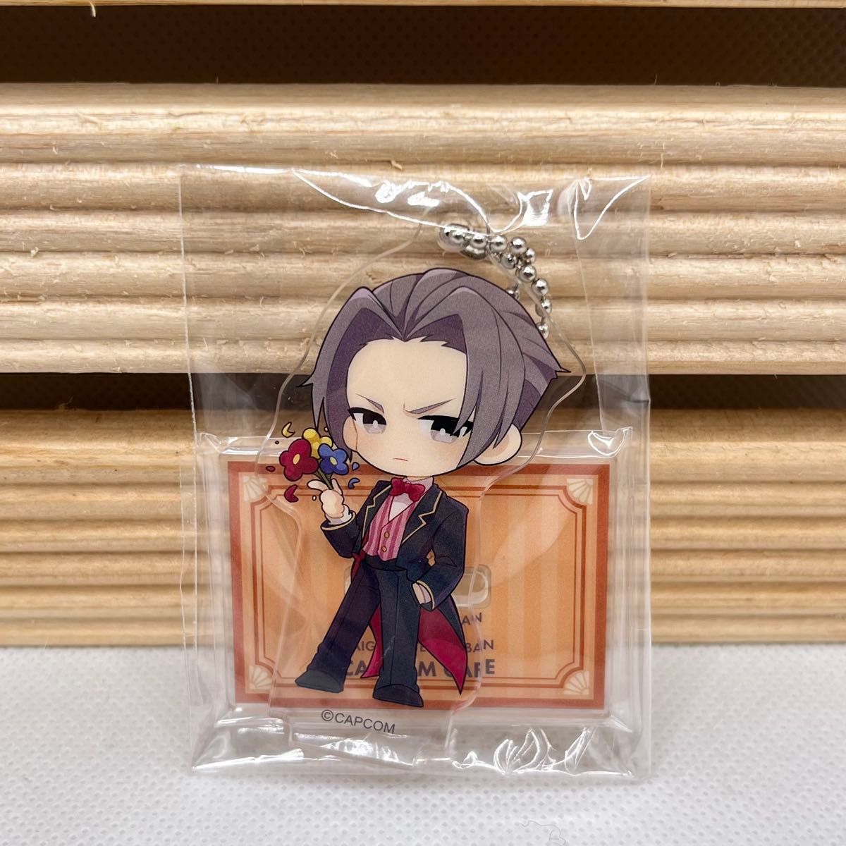 逆転裁判 カプコンカフェ アクリルスタンドキーホルダー 御剣怜侍