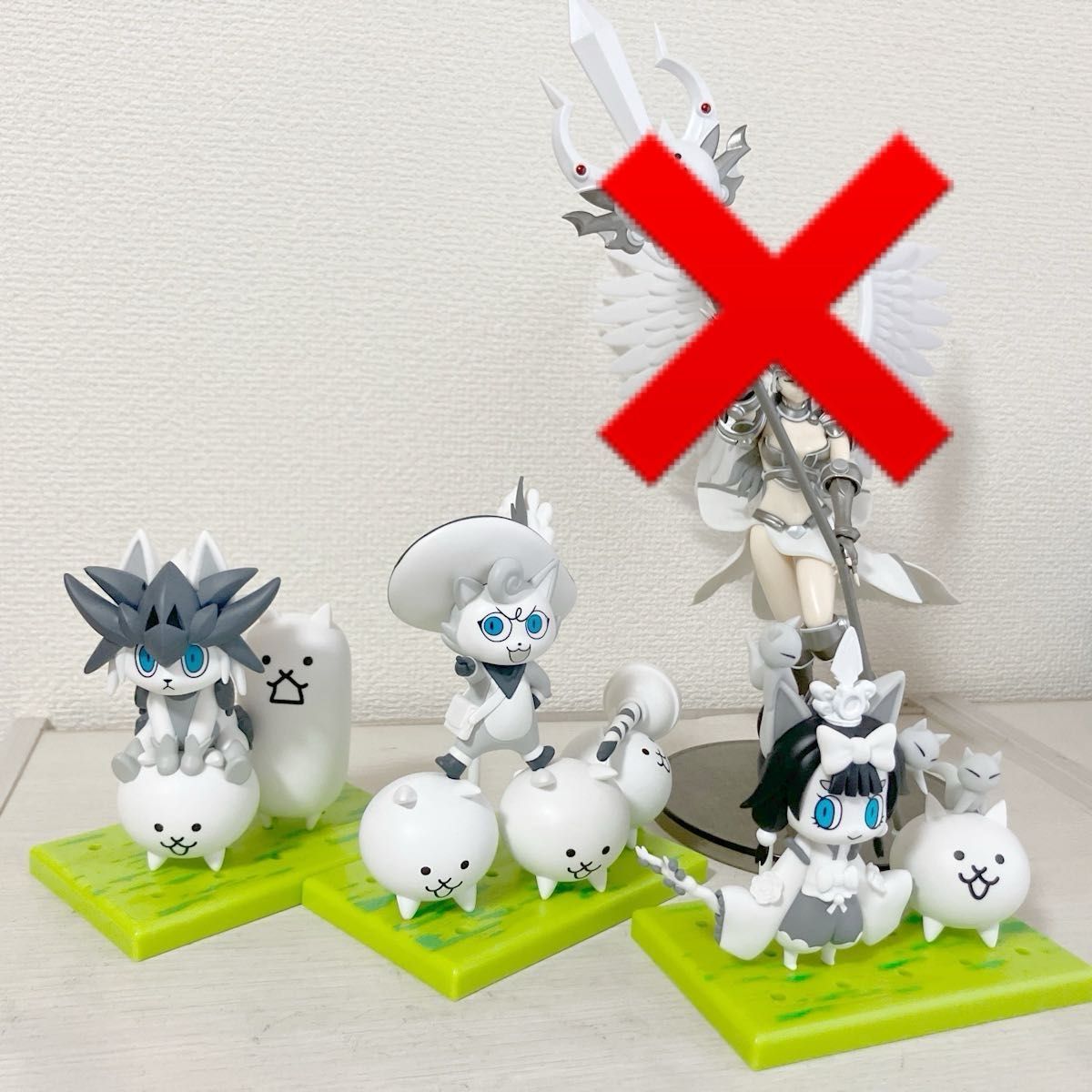 にゃんこ大戦争フィギュア3点セット/にゃんこ軍団超極ネコ祭/幼獣ガオ