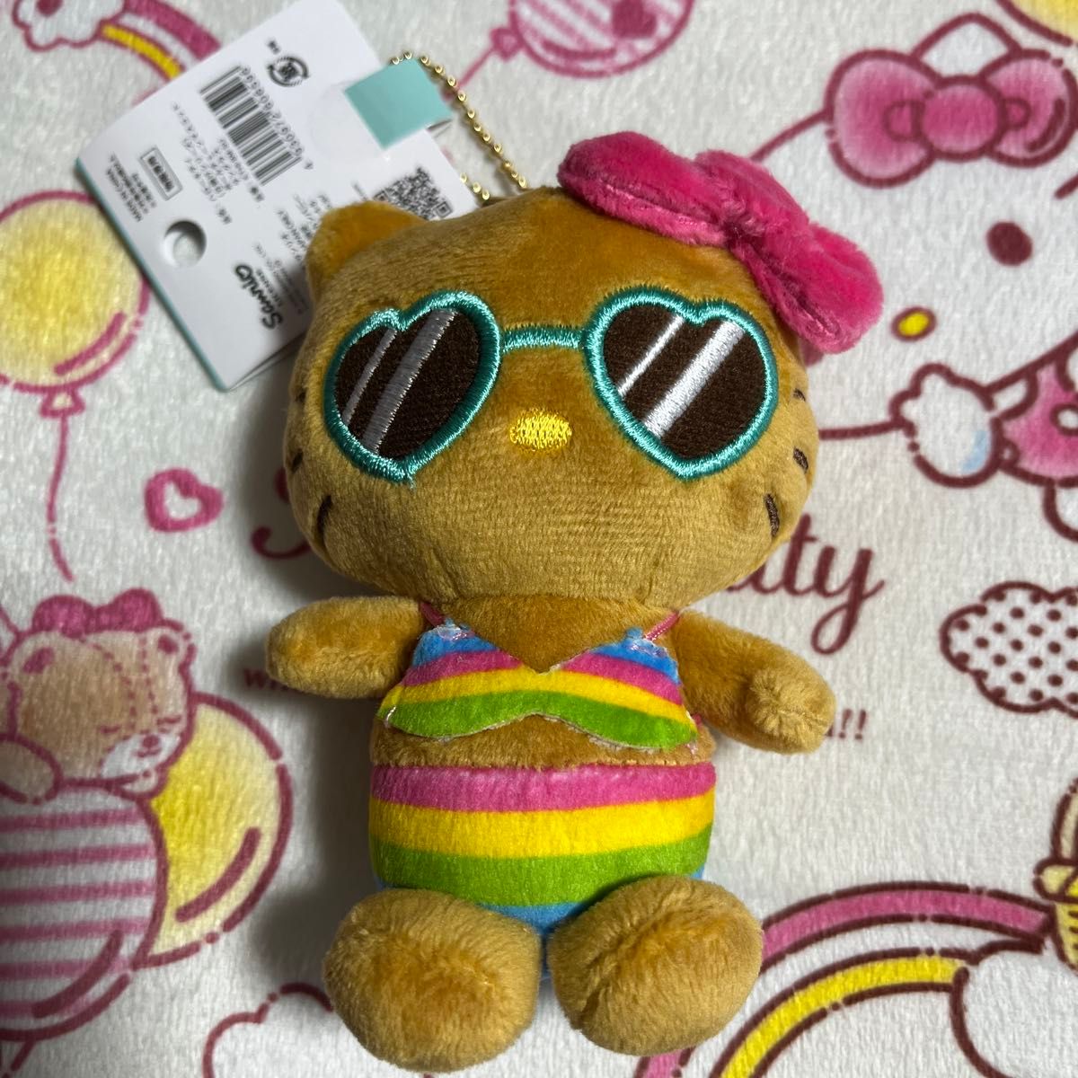 日焼けキティ マスコット ボールチェーン ハローキティ ぬいぐるみ