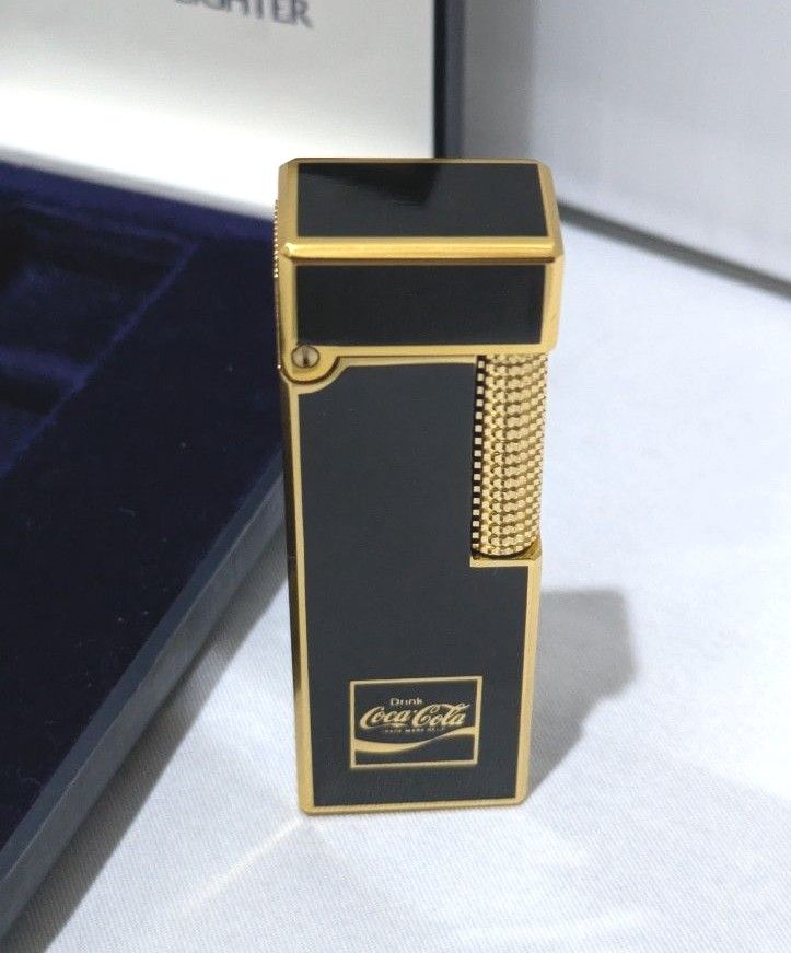 PRINCE プリンス コカコーラ ガスライター ローラー式 黒 ゴールド