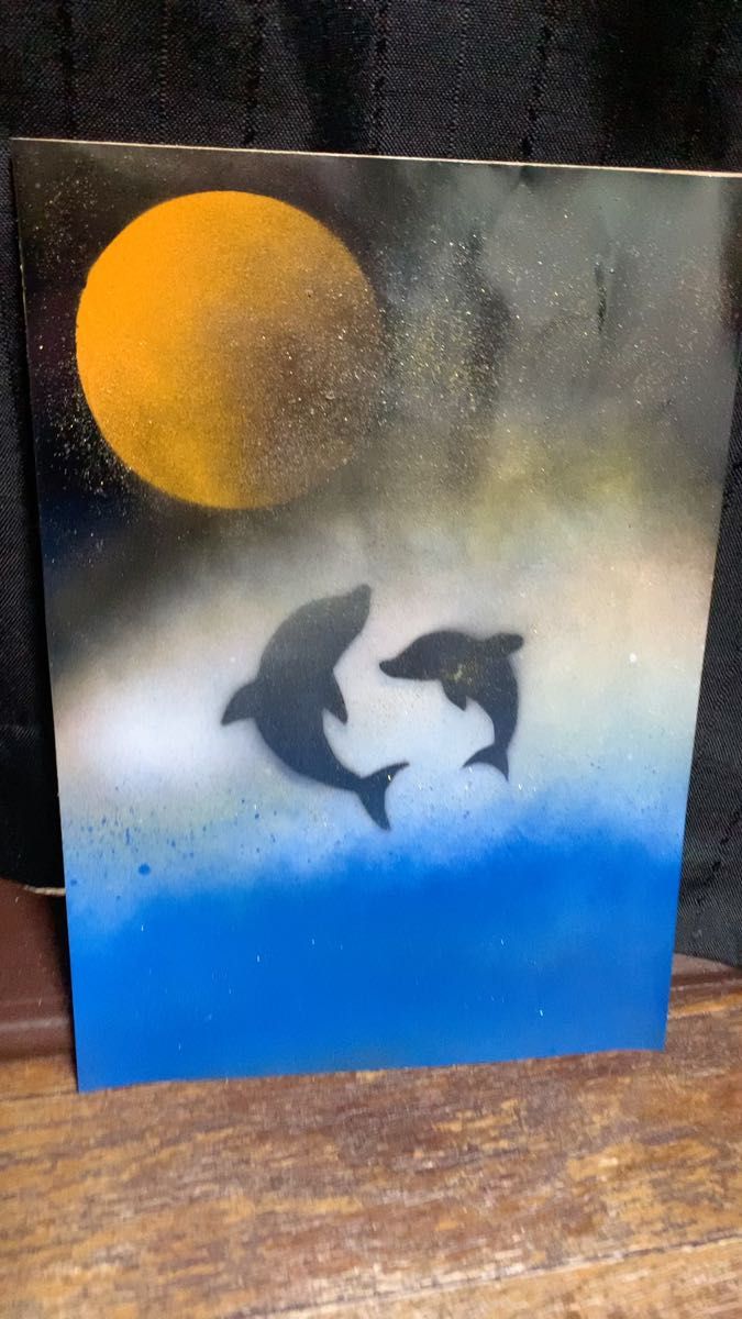 スプレーアートエデン 原画 海とイルカ F6 キャンバス 【公式通販】